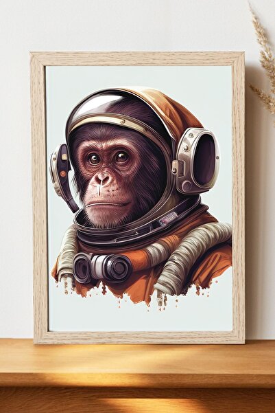 Luna Marissa Αφίσα Astro Monkey - Αφίσα τοίχου από γυαλιστερό χαρτί χωρίς πλα...