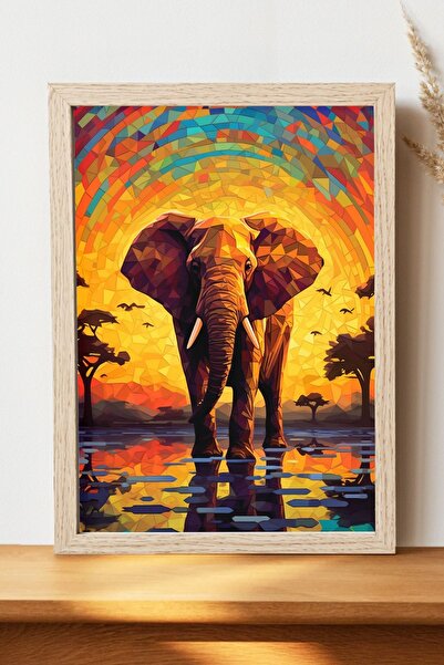 Luna Marissa Αφίσα ελέφαντα - Αφίσα τοίχου από γυαλιστερό χαρτί χωρίς πλαίσιο