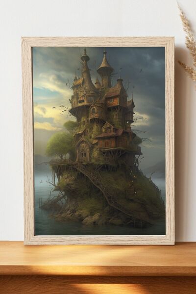 Luna Marissa Αφίσα τοπίων - Αφίσα ψηφιακής τέχνης από χοντρό χαρτί χωρίς πλαίσιο