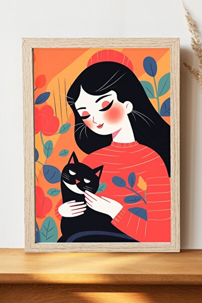Luna Marissa Αφίσα για γάτες και γυναίκες - Αφίσα τοίχου από γυαλιστερό χαρτί...