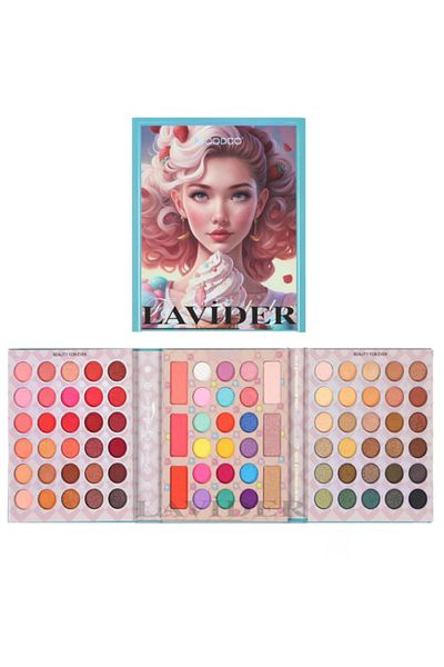 Lavider 84 Colors Eye and Face Shadow - Highlighter, Nude Tone, Matte Tone, Glitter, Blush