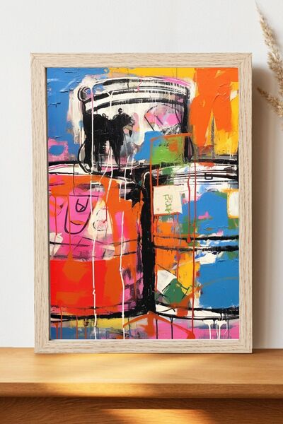 Luna Marissa Σουρεαλιστική αφίσα με χρώματα - Αφίσα τοίχου από φωτεινό χαρτί ...