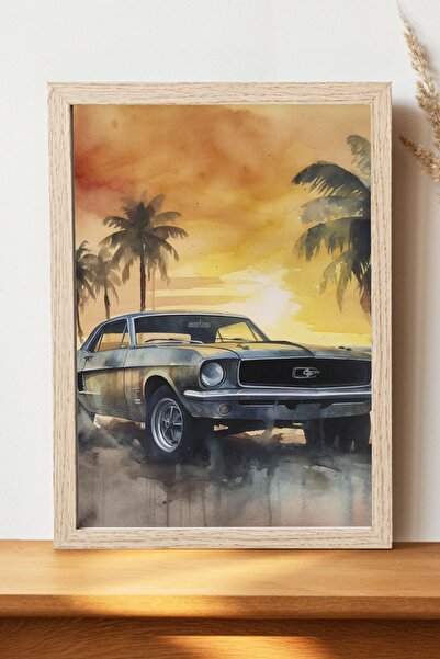 Luna Marissa Αφίσα Mustang - Αφίσα αυτοκινήτου από γυαλιστερό χαρτί χωρίς πλα...