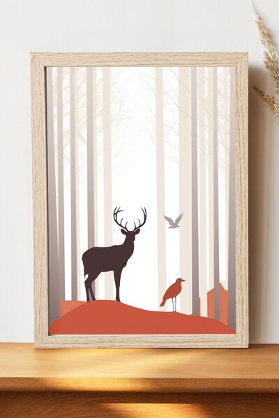 Luna Marissa Αφίσα ελαφιών - Αφίσα τοίχου από γυαλιστερό χαρτί χωρίς πλαίσιο