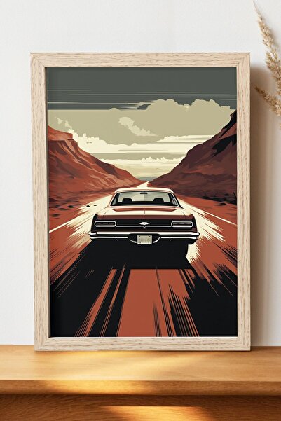 Luna Marissa Ρετρό αφίσα αυτοκινήτου - Αφίσα αυτοκινήτου από γυαλιστερό χαρτί...