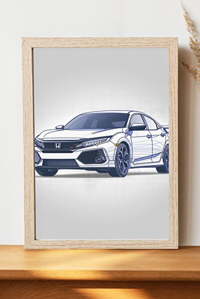 Luna Marissa Αφίσα Honda Civic - Αφίσα αυτοκινήτου από γυαλιστερό χαρτί χωρίς...