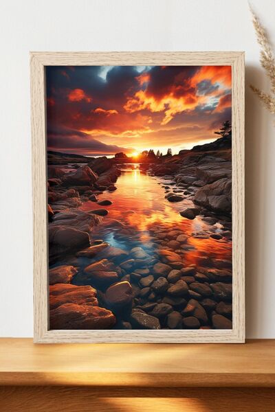 Luna Marissa Αφίσα τοπίων - Αφίσα τοίχου από γυαλιστερό χαρτί χωρίς πλαίσιο