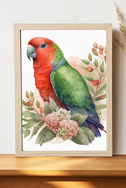 Luna Marissa Αφίσα Κόκκινος Παπαγάλος - Αφίσα τοίχου από γυαλιστερό χαρτί χωρ...