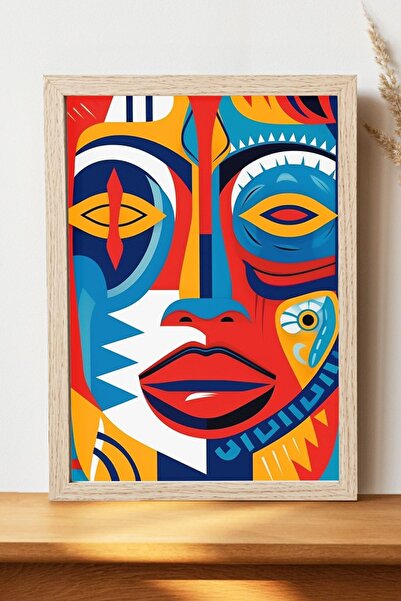 Luna Marissa Σουρεαλιστική αφίσα με γυναικείο πρόσωπο - Αφίσα τοίχου από γυαλ...