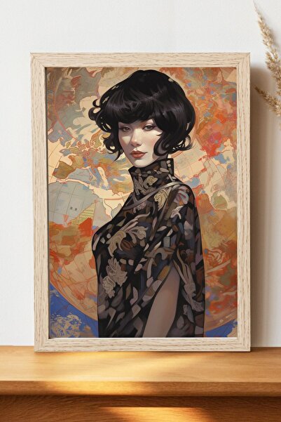 Luna Marissa Εικονογράφηση Γυναικεία αφίσα - Αφίσα ψηφιακής τέχνης από χοντρό...