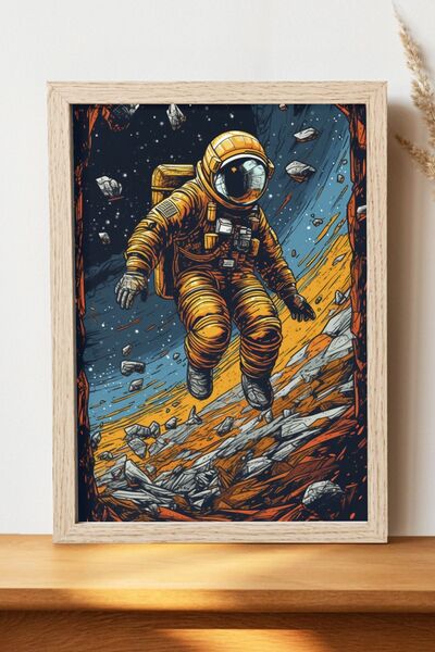 Luna Marissa Καλλιτεχνική αφίσα αστροναύτη - Ψηφιακή αφίσα τέχνης από χοντρό ...