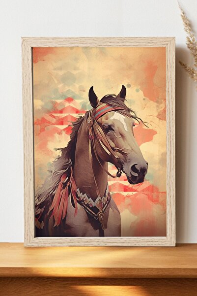 Luna Marissa Εικονογράφηση αφίσας με άλογα - Αφίσα ψηφιακής τέχνης από γυαλισ...