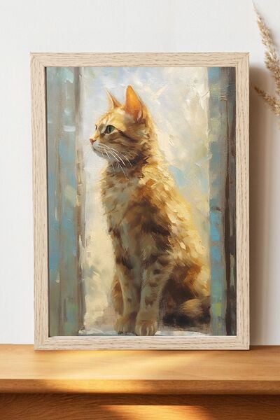 Luna Marissa Αφίσα γάτας - Αφίσα τοίχου από γυαλιστερό χαρτί χωρίς πλαίσιο