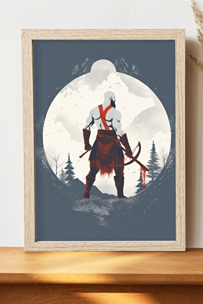 Luna Marissa Μινιμαλιστική αφίσα God Of War - Αφίσα παιχνιδιού από χοντρό χαρ...