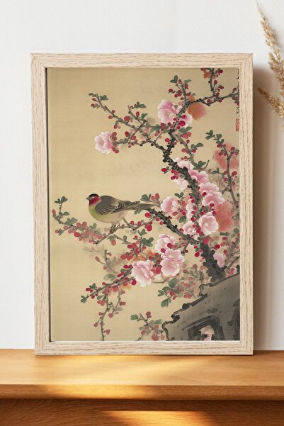 Luna Marissa Çin Sanatı Kuş Poster - Çerçevesiz Kalın Kağıt Dijital Art Dekor...