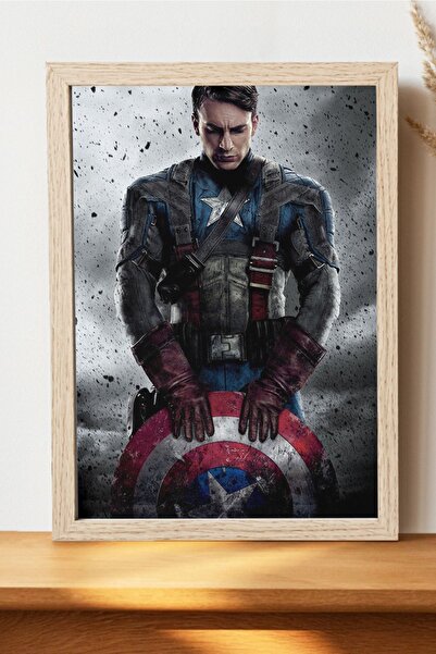 Luna Marissa Αφίσα Captain America - Αφίσα τηλεοπτικής ταινίας από χοντρό χαρ...