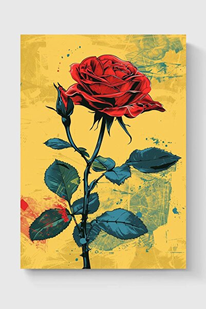 Luna Marissa Αφίσα με κόκκινο τριαντάφυλλο χωρίς πλαίσιο