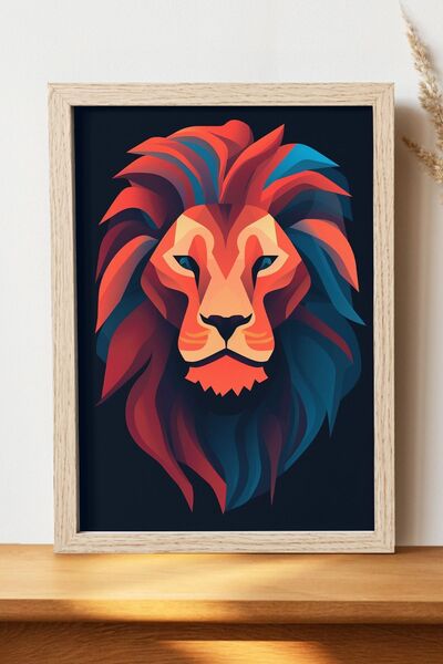Luna Marissa Αφίσα Λιοντάρι - Αφίσα τοίχου από γυαλιστερό χαρτί χωρίς πλαίσιο
