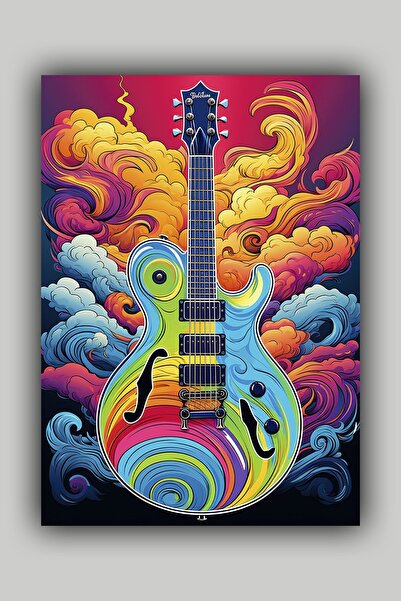 Luna Marissa Εικονογράφηση Αφίσα κιθάρας Αφίσα τοίχου χωρίς πλαίσιο