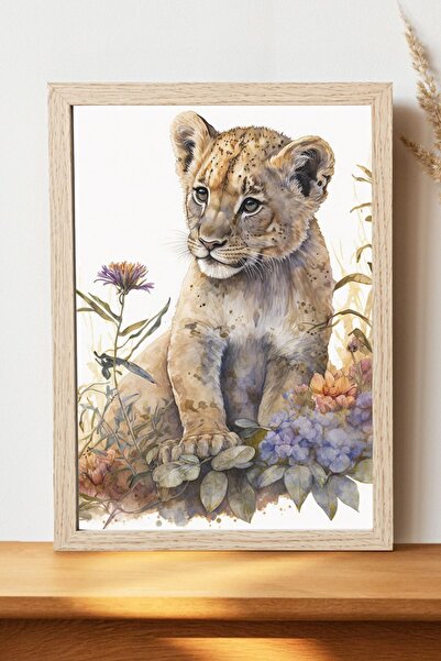 Luna Marissa Αφίσα Lion - Αφίσα ψηφιακής τέχνης από χοντρό χαρτί χωρίς πλαίσιο