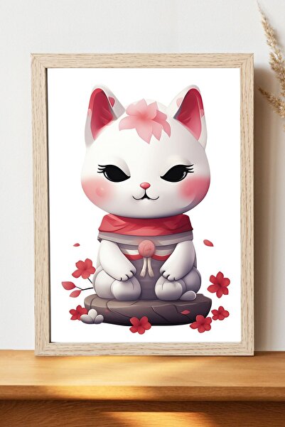 Luna Marissa Αφίσα γάτας - Αφίσα τοίχου από γυαλιστερό χαρτί χωρίς πλαίσιο