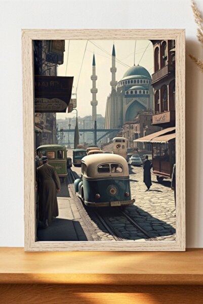 Luna Marissa Αφίσα τέχνης της Κωνσταντινούπολης - Αφίσα πόλης από χοντρό γυαλ...