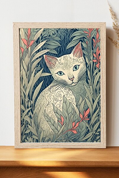 Luna Marissa Καλλιτεχνική αφίσα γάτας - Αφίσα τοίχου από γυαλιστερό χαρτί χωρ...