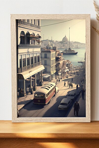 Luna Marissa Καλλιτεχνική αφίσα της Κωνσταντινούπολης - Vintage αφίσα πόλης χ...