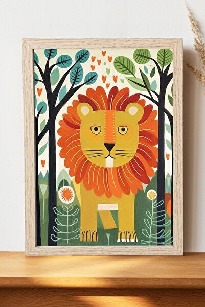 Luna Marissa Αφίσα Λιοντάρι - Αφίσα τοίχου από γυαλιστερό χαρτί χωρίς πλαίσιο