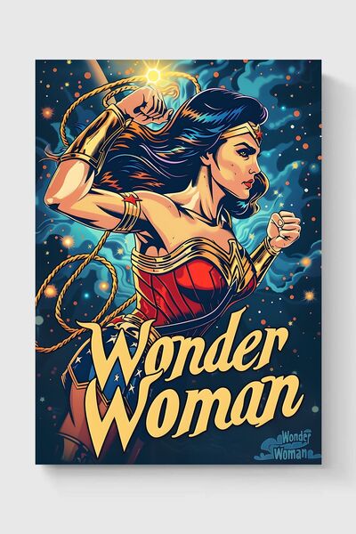 Luna Marissa Αφίσα ρετρό Wonder Woman χωρίς πλαίσιο τοίχου