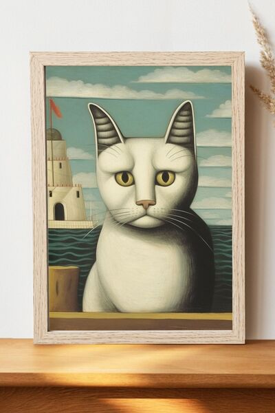 Luna Marissa Αφίσα γάτας - Αφίσα τοίχου από γυαλιστερό χαρτί χωρίς πλαίσιο