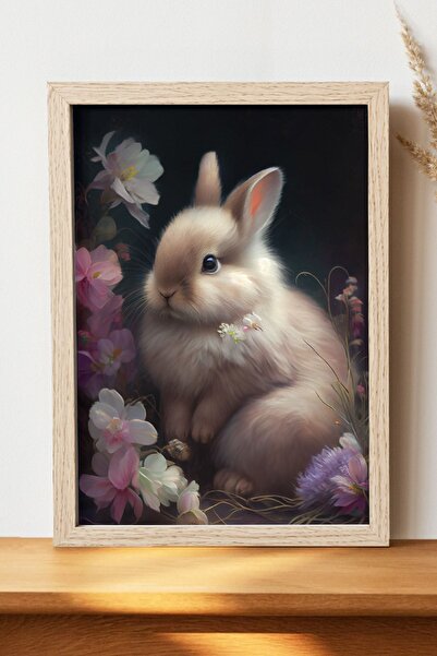 Luna Marissa Καλλιτεχνική αφίσα κουνελιού - Ψηφιακή αφίσα τέχνης από χοντρό χ...