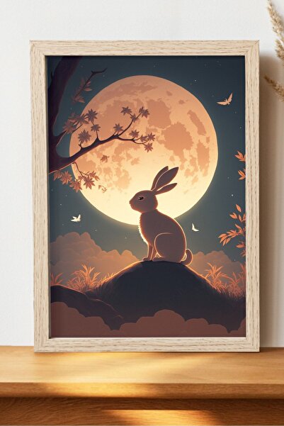 Luna Marissa Εικονογράφηση Αφίσα κουνελιού - Αφίσα ψηφιακής τέχνης από χοντρό...