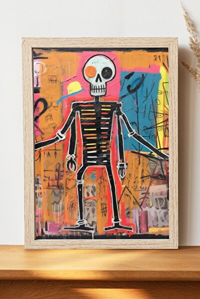 Luna Marissa Σουρεαλιστική αφίσα με σκελετό - Αφίσα τοίχου από γυαλιστερό χαρ...