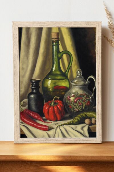 Luna Marissa Καλλιτεχνική αφίσα με λάδι και πιπέρι - Ψηφιακή αφίσα τέχνης από...