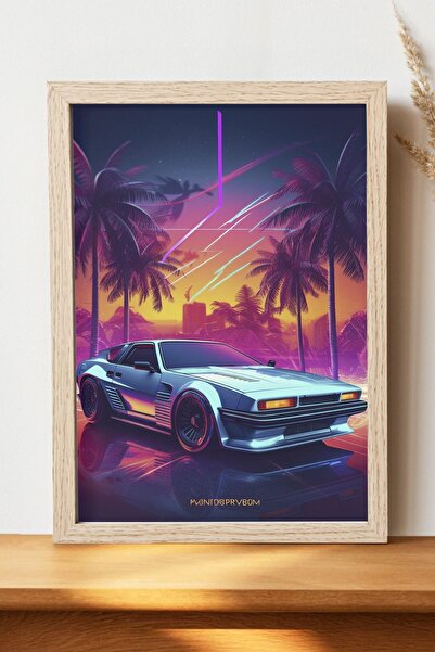 Luna Marissa Ρετρό αφίσα αυτοκινήτου - Αφίσα αυτοκινήτου από γυαλιστερό χαρτί...