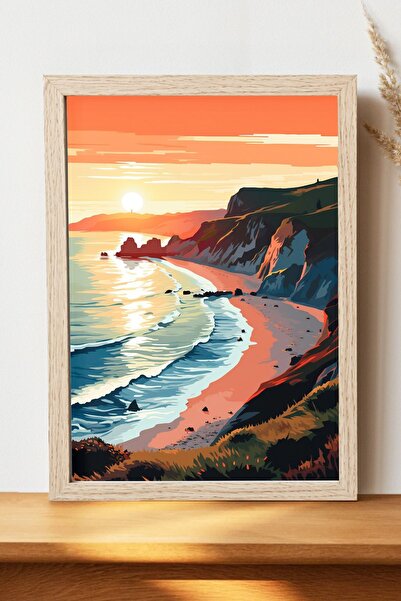 Luna Marissa Αφίσα τοπίων - Αφίσα τοίχου από γυαλιστερό χαρτί χωρίς πλαίσιο