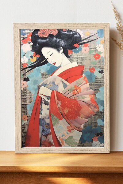 Luna Marissa Αφίσα ιαπωνικής γκέισας - Αφίσα τοίχου από γυαλιστερό χαρτί χωρί...