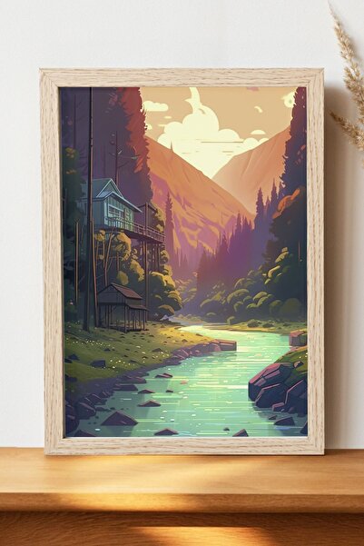 Luna Marissa Αφίσα τοπίων - Αφίσα τοίχου από γυαλιστερό χαρτί χωρίς πλαίσιο