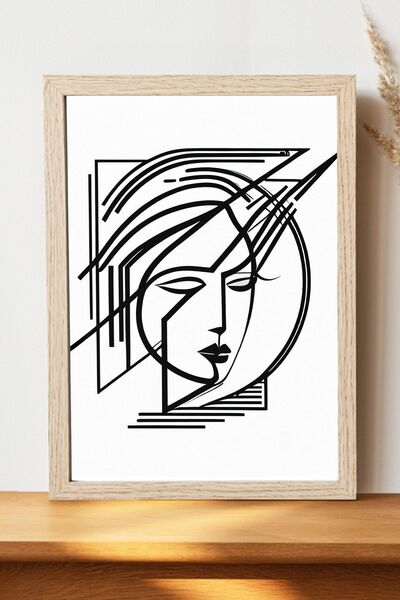 Luna Marissa Αφίσα μινιμαλιστικής τέχνης γραμμής - Χοντρό χαρτί χωρίς πλαίσιο...