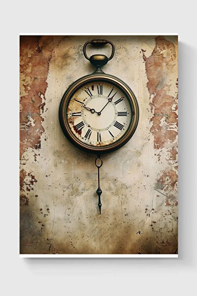 Luna Marissa Sanatsal Duvar Saati Poster Çerçevesiz Duvar Posteri