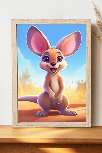 Luna Marissa Αφίσα καγκουρό - Αφίσα τοίχου από γυαλιστερό χαρτί χωρίς πλαίσιο