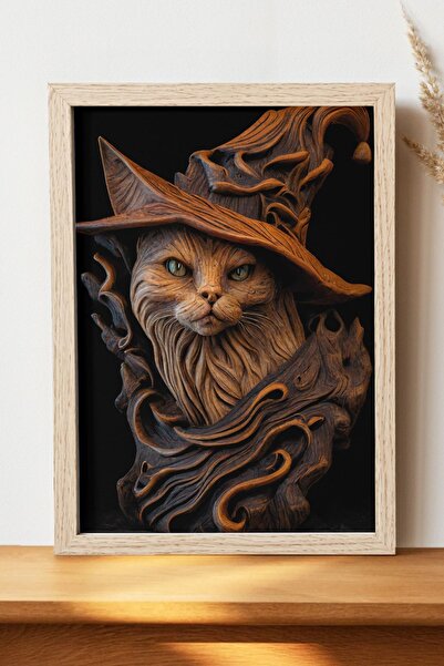 Luna Marissa Αφίσα γάτας - Αφίσα τοίχου από γυαλιστερό χαρτί χωρίς πλαίσιο