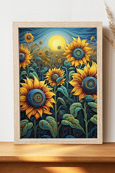 Luna Marissa Αφίσα ηλιόσπορων - Αφίσα τοίχου από γυαλιστερό χαρτί χωρίς πλαίσιο