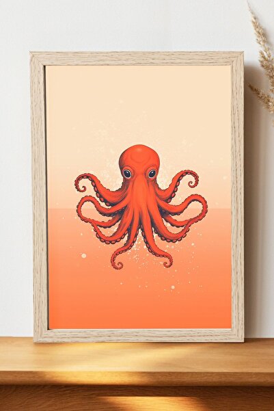 Luna Marissa Μίνιμαλ αφίσα χταποδιού - Αφίσα τοίχου από γυαλιστερό χαρτί χωρί...