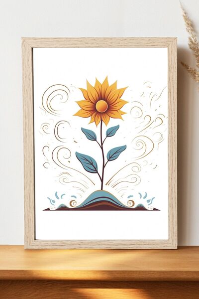 Luna Marissa Μίνιμαλ αφίσα λουλουδιών - Αφίσα τοίχου από γυαλιστερό χαρτί χωρ...