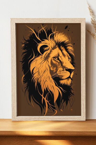Luna Marissa Αφίσα Λιοντάρι - Αφίσα τοίχου από γυαλιστερό χαρτί χωρίς πλαίσιο