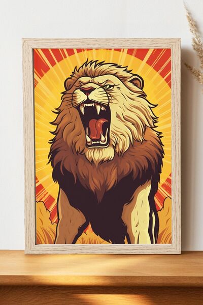 Luna Marissa Αφίσα Anime Lion - Αφίσα ψηφιακής τέχνης από γυαλιστερό χαρτί χω...