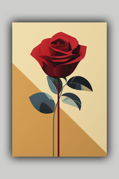 Luna Marissa Μινιμαλιστική αφίσα με τριαντάφυλλα χωρίς πλαίσιο