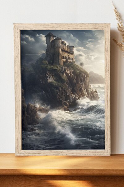 Luna Marissa Καλλιτεχνική αφίσα κάστρου - Αφίσα ψηφιακής τέχνης από χοντρό χα...